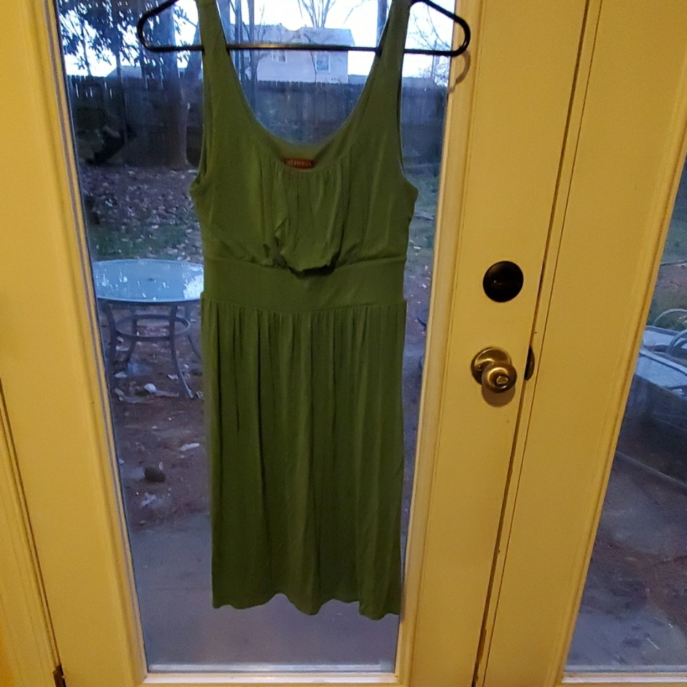 Green knit marina dress